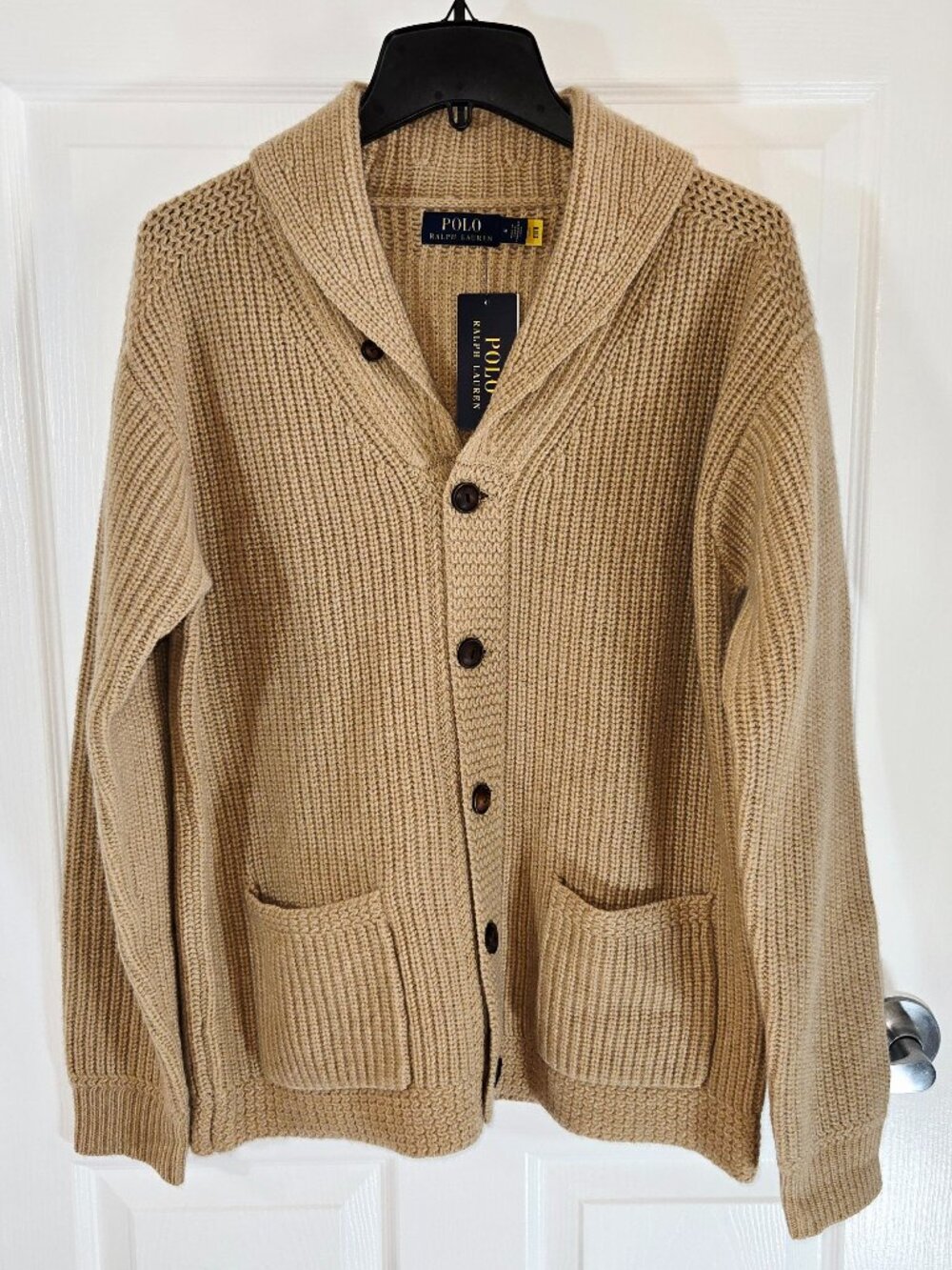Polo Ralph Lauren Wool-Cashmere Shawl Cardigan